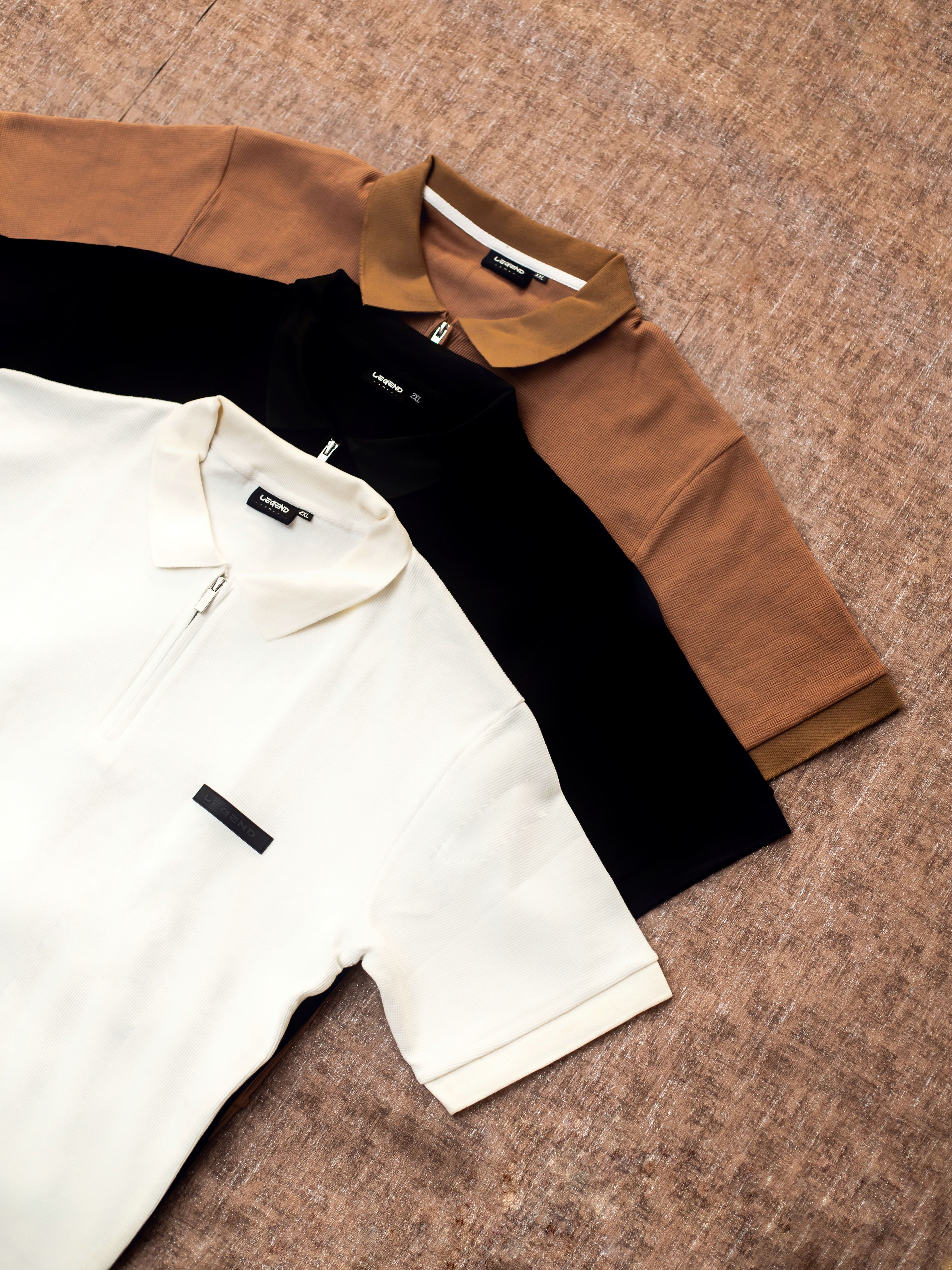 Waffle patch polo