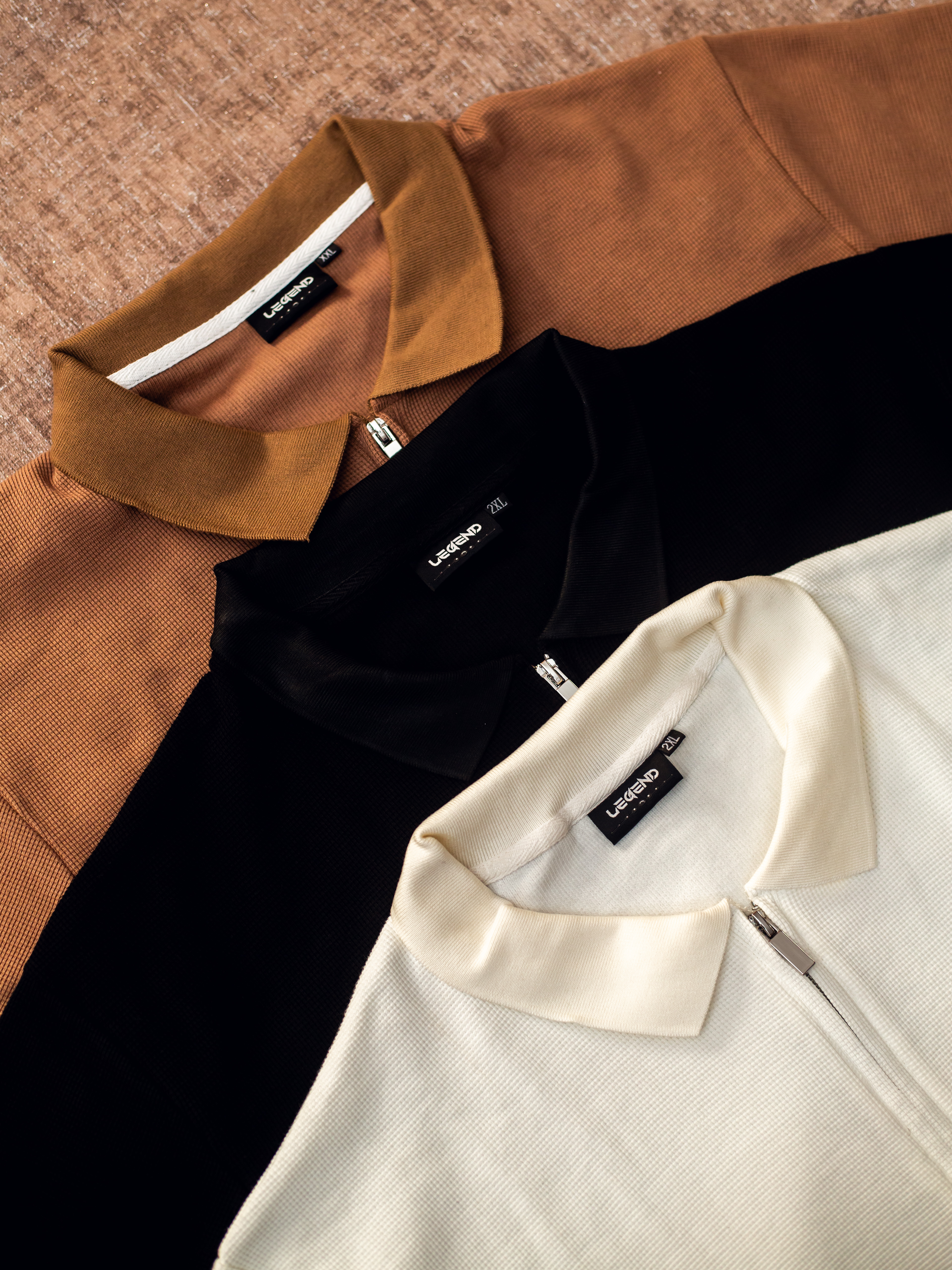 Waffle patch polo